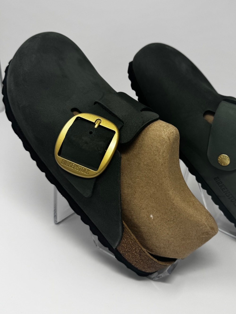 NEW Birkenstock Boston Big Buckle Thyme Nubuck Clogs EU 40 US 9-9.5 NWOT